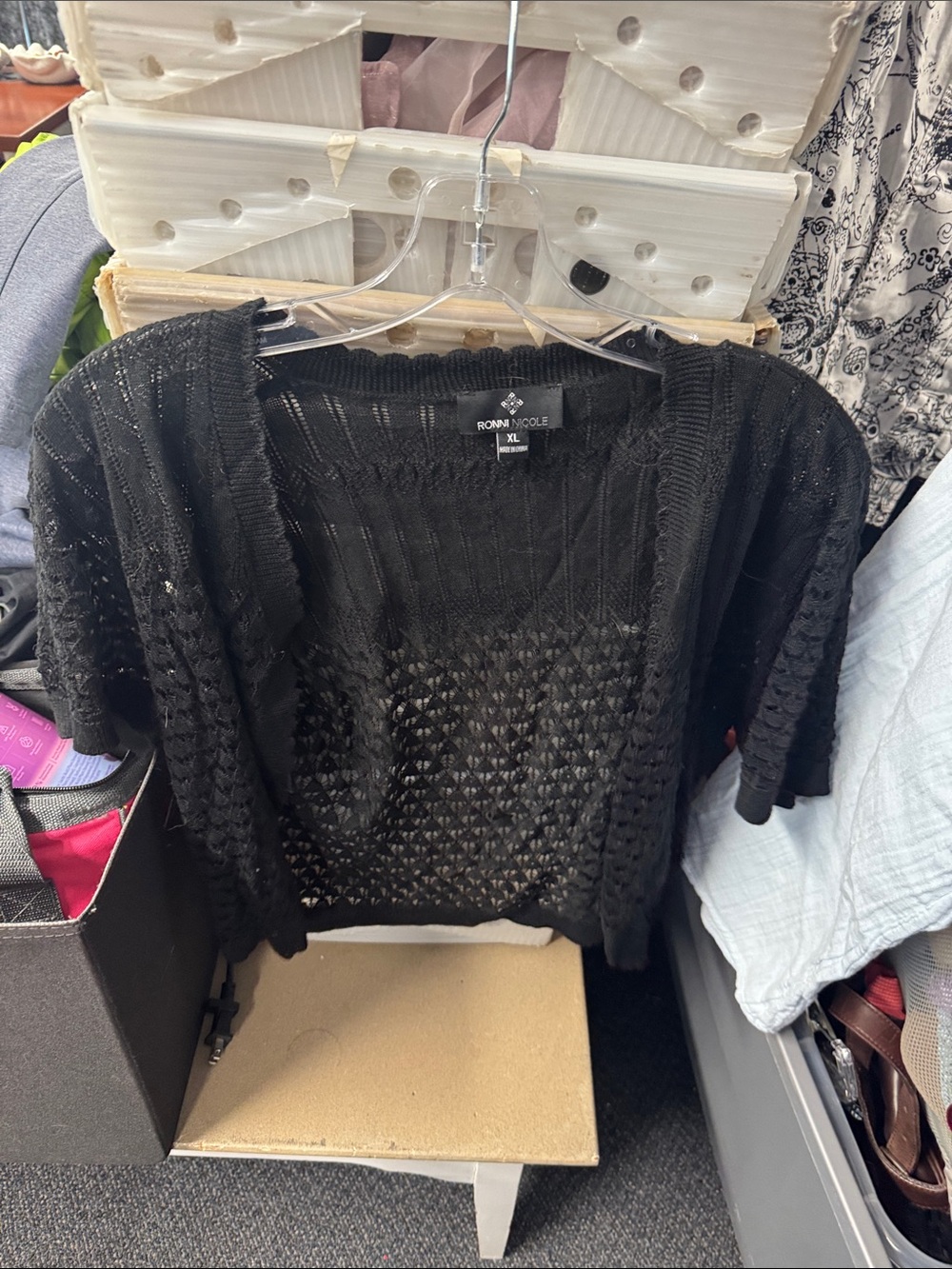 Ronni Nicole short sleeve cardigan xl // 100216